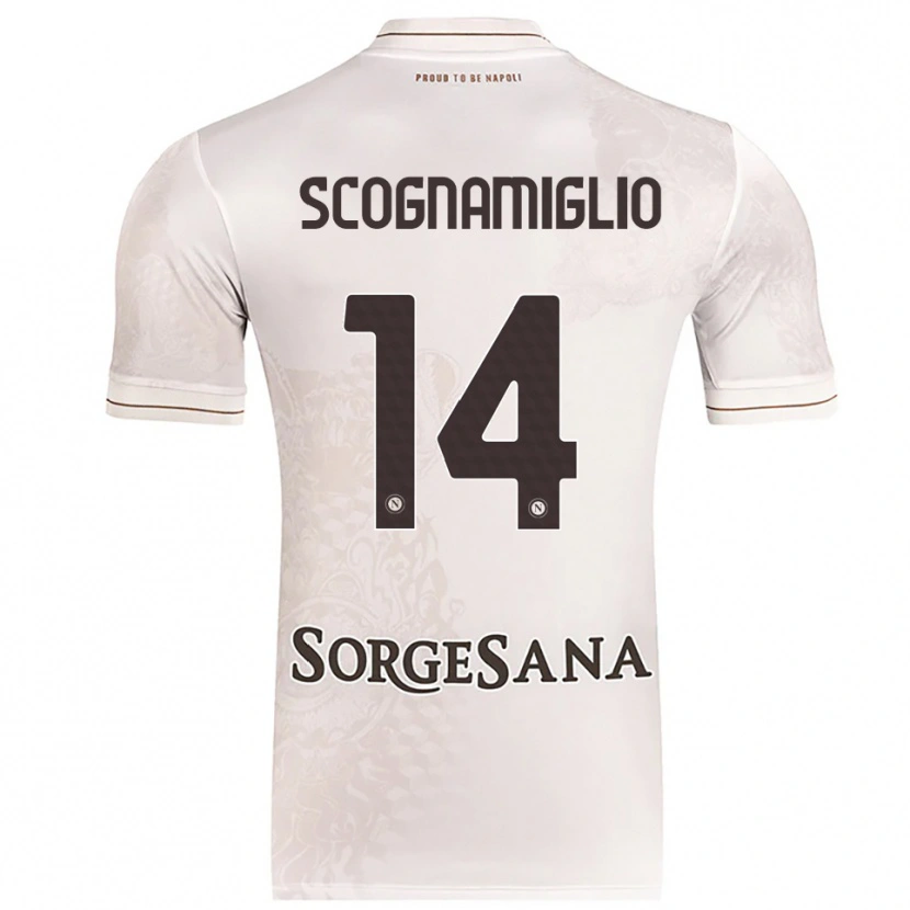Danxen Mann Fabio Scognamiglio #14 Champagne Brun Bortetrøye Drakt Trøye 2025/26 Skjorter T-Skjorte