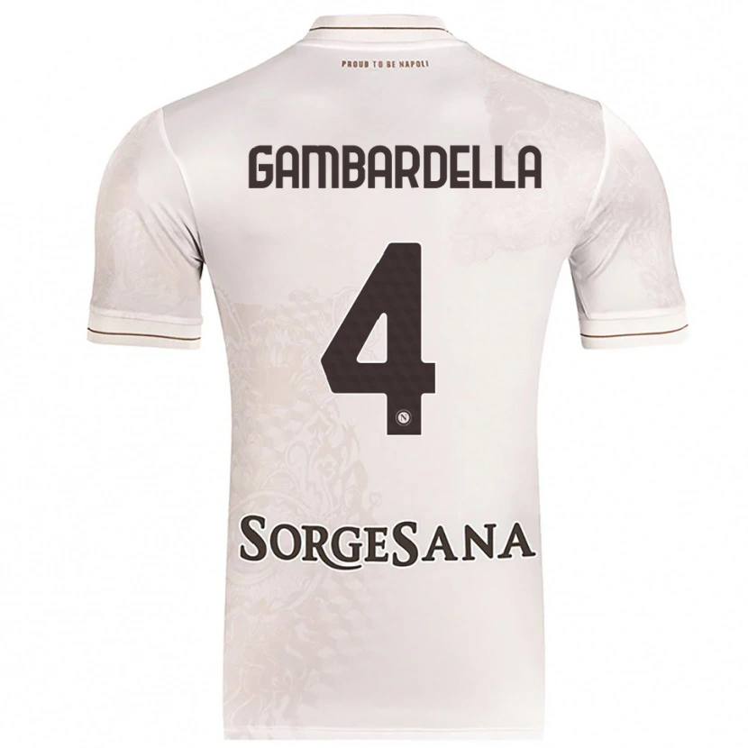 Danxen Mann Vittorio Gambardella #4 Champagne Brun Bortetrøye Drakt Trøye 2025/26 Skjorter T-Skjorte