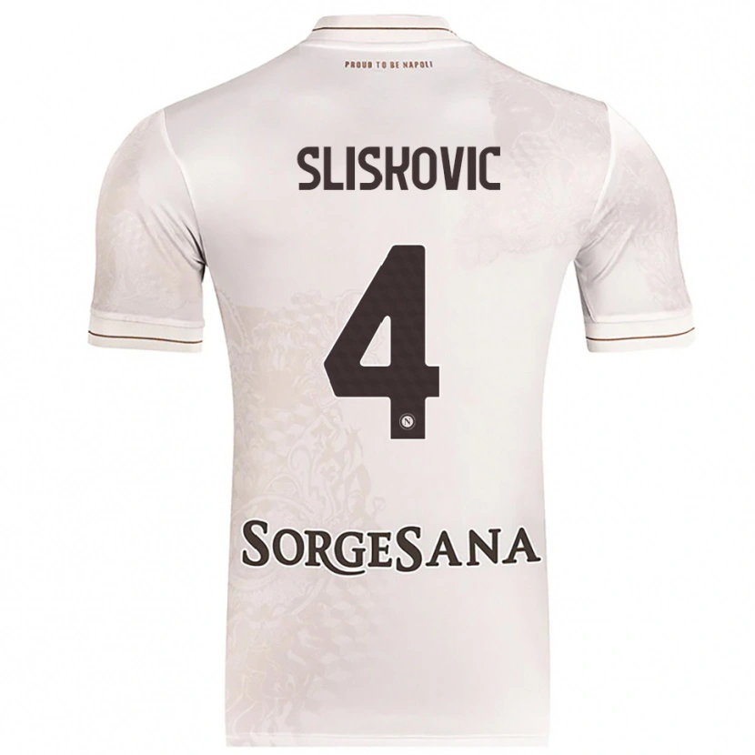 Danxen Mann Gloria Slišković #4 Champagne Brun Bortetrøye Drakt Trøye 2025/26 Skjorter T-Skjorte