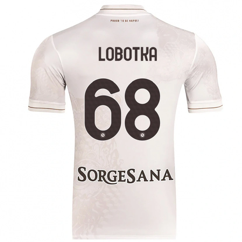 Danxen Mann Stanislav Lobotka #68 Champagne Brun Bortetrøye Drakt Trøye 2025/26 Skjorter T-Skjorte