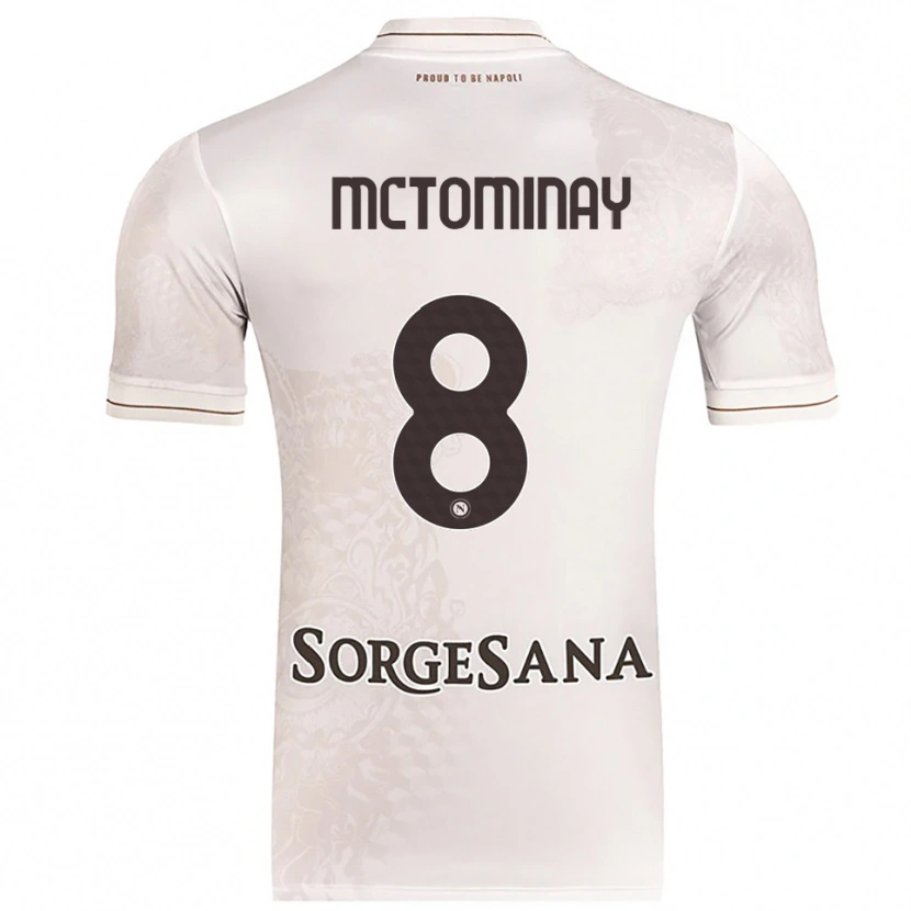 Danxen Mann Scott Mctominay #8 Champagne Brun Bortetrøye Drakt Trøye 2025/26 Skjorter T-Skjorte