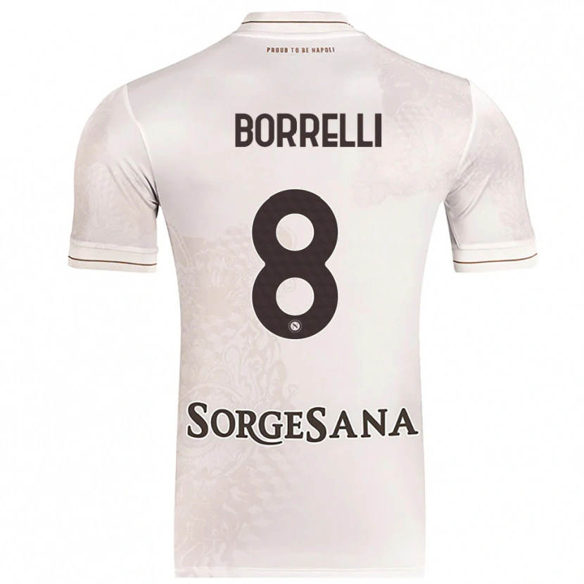 Danxen Mann Ciro Borrelli #8 Champagne Brun Bortetrøye Drakt Trøye 2025/26 Skjorter T-Skjorte