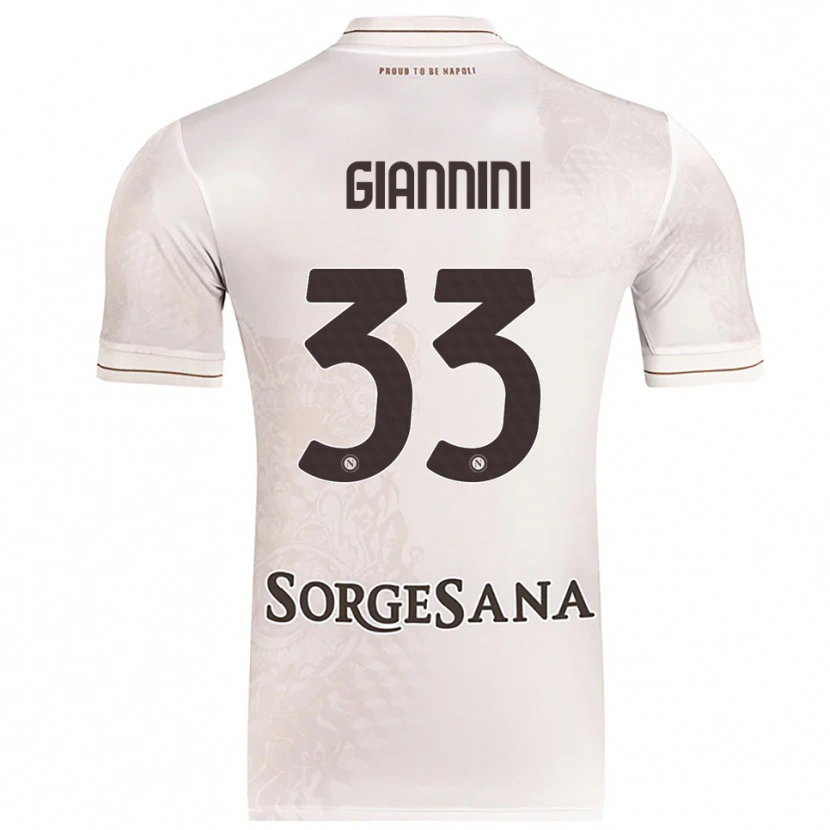 Danxen Mann Enrico Giannini #33 Champagne Brun Bortetrøye Drakt Trøye 2025/26 Skjorter T-Skjorte