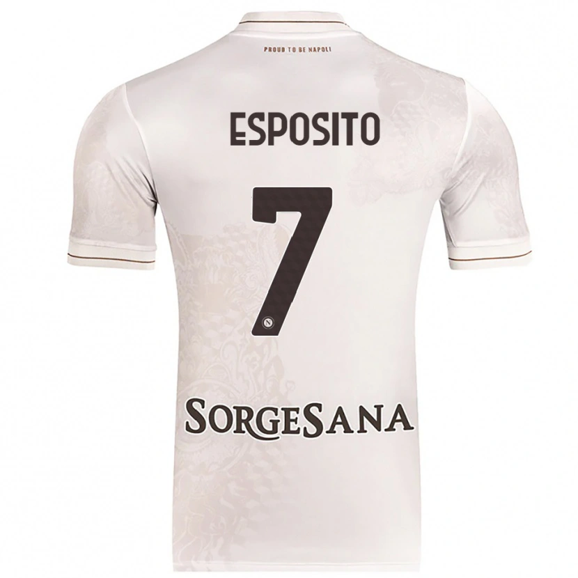 Danxen Mann Luigi Esposito #7 Champagne Brun Bortetrøye Drakt Trøye 2025/26 Skjorter T-Skjorte
