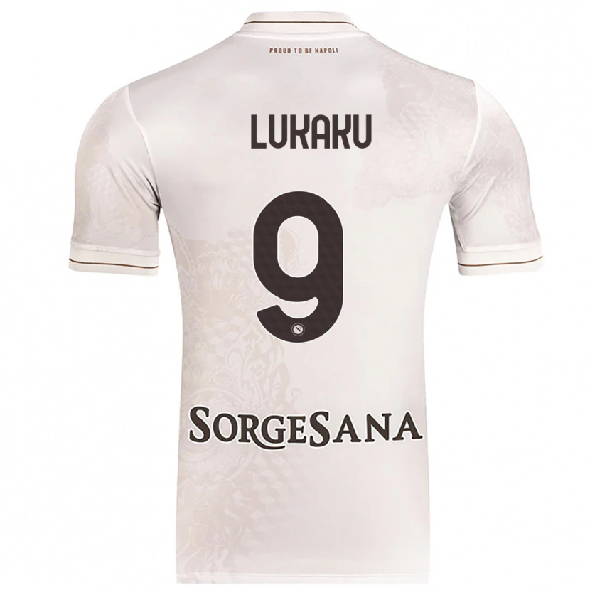 Danxen Mann Romelu Lukaku #9 Champagne Brun Bortetrøye Drakt Trøye 2025/26 Skjorter T-Skjorte