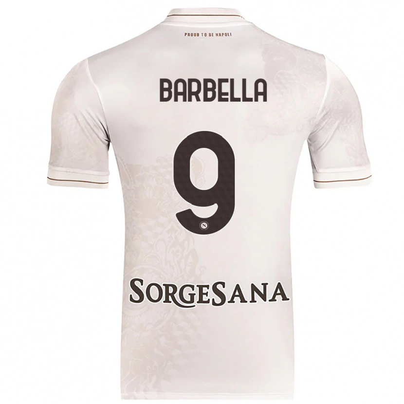 Danxen Mann Michele Barbella #9 Champagne Brun Bortetrøye Drakt Trøye 2025/26 Skjorter T-Skjorte