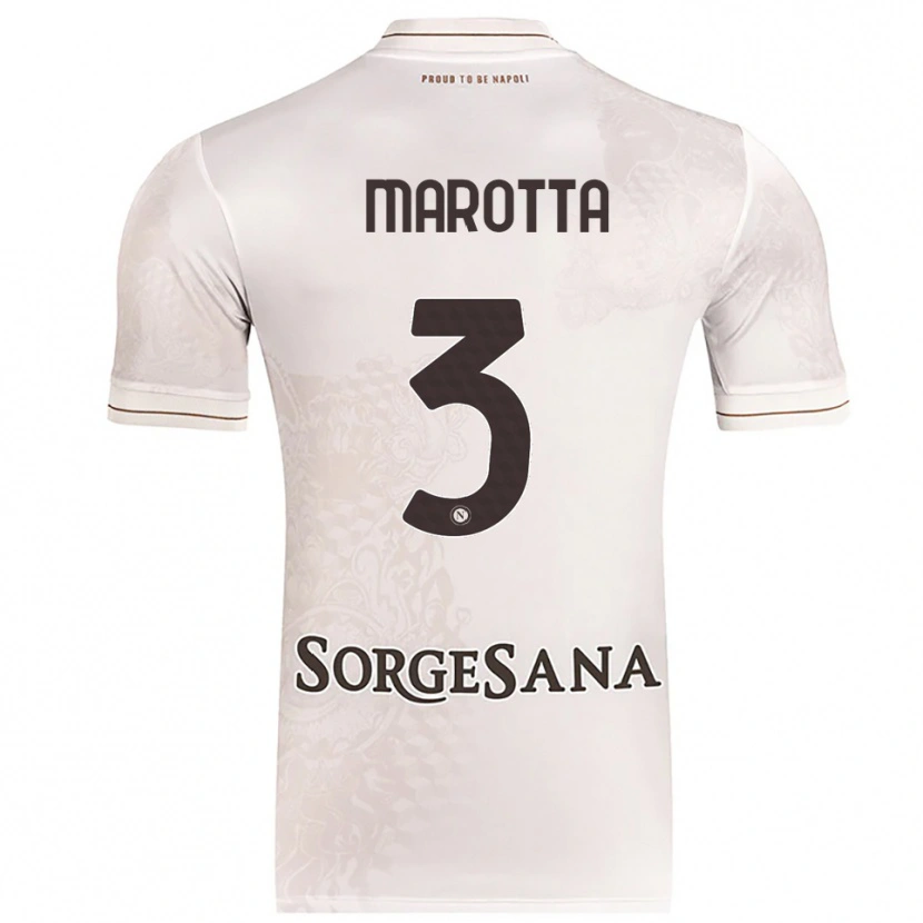 Danxen Mann Gabriele Marotta #3 Champagne Brun Bortetrøye Drakt Trøye 2025/26 Skjorter T-Skjorte