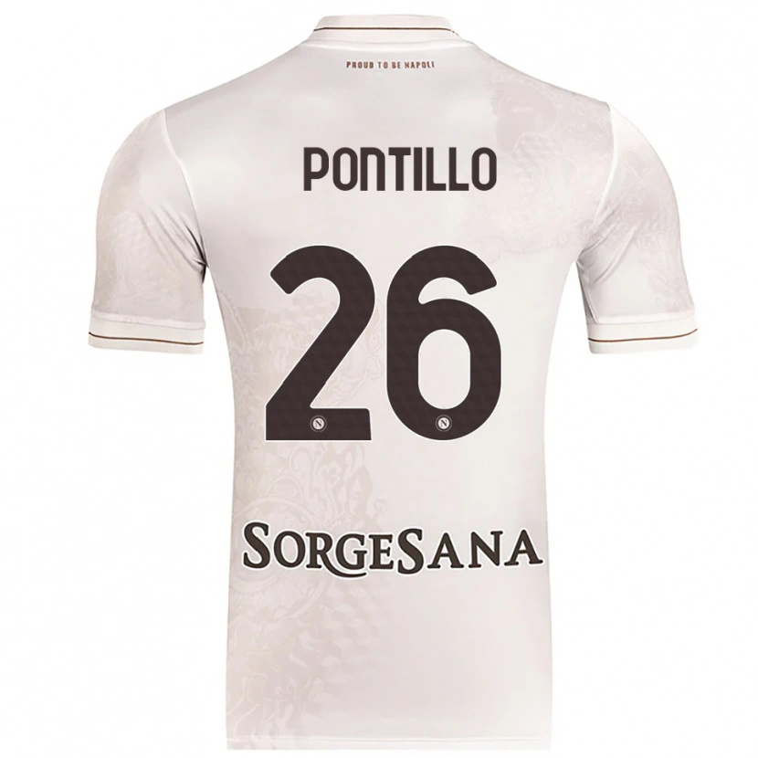 Danxen Mann Pasquale Pontillo #26 Champagne Brun Bortetrøye Drakt Trøye 2025/26 Skjorter T-Skjorte