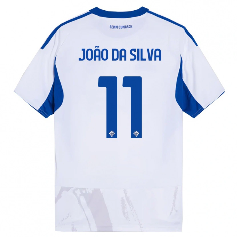Danxen Mann Miguel João Da Silva #11 Hvit Blå Bortetrøye Drakt Trøye 2025/26 Skjorter T-Skjorte