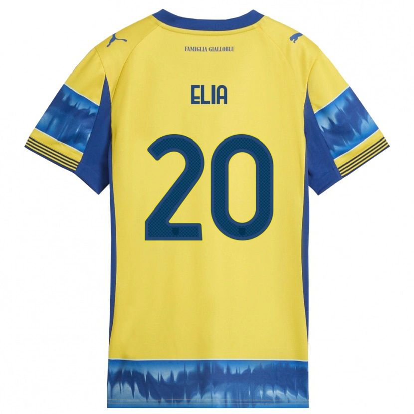 Danxen Mann Alessandro Elia #20 Gul Blå Bortetrøye Drakt Trøye 2025/26 Skjorter T-Skjorte
