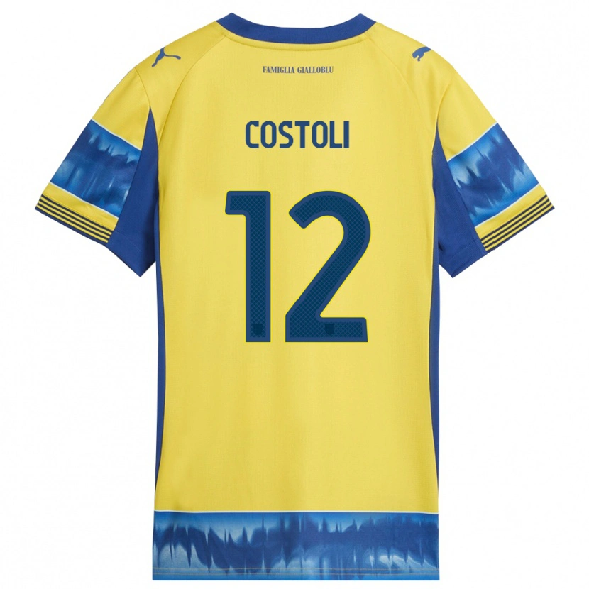 Danxen Mann Luca Costoli #12 Gul Blå Bortetrøye Drakt Trøye 2025/26 Skjorter T-Skjorte