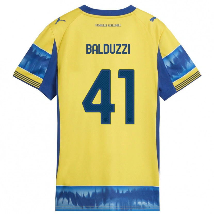 Danxen Mann Davide Balduzzi #41 Gul Blå Bortetrøye Drakt Trøye 2025/26 Skjorter T-Skjorte