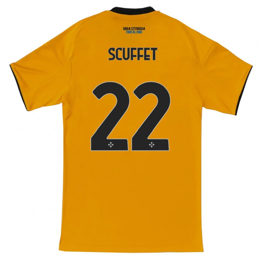 Danxen Mann Simone Scuffet #22 Oransje Blå Bortetrøye Drakt Trøye 2025/26 Skjorter T-Skjorte