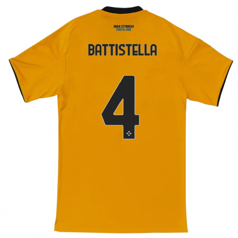 Danxen Mann Daniel Battistella #4 Oransje Blå Bortetrøye Drakt Trøye 2025/26 Skjorter T-Skjorte