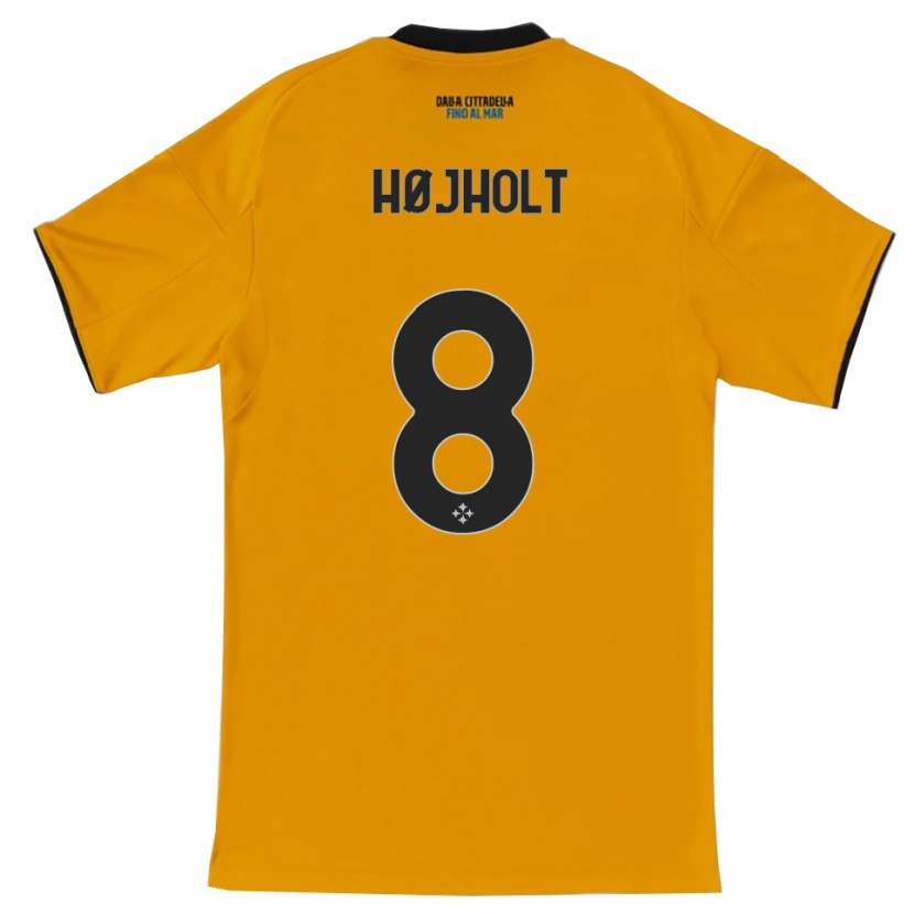 Danxen Mann Malthe Højholt #8 Oransje Blå Bortetrøye Drakt Trøye 2025/26 Skjorter T-Skjorte