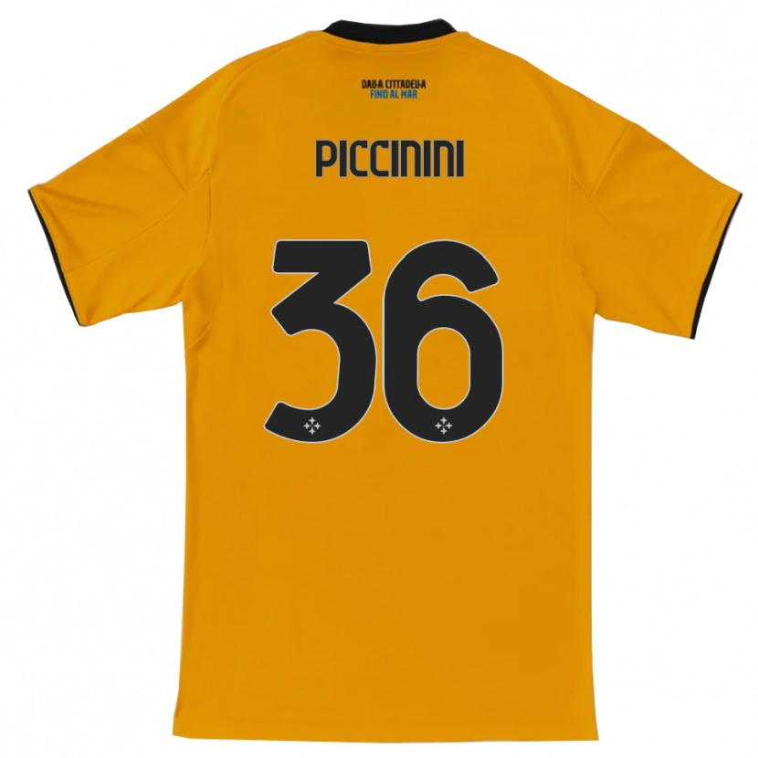 Danxen Mann Gabriele Piccinini #36 Oransje Blå Bortetrøye Drakt Trøye 2025/26 Skjorter T-Skjorte