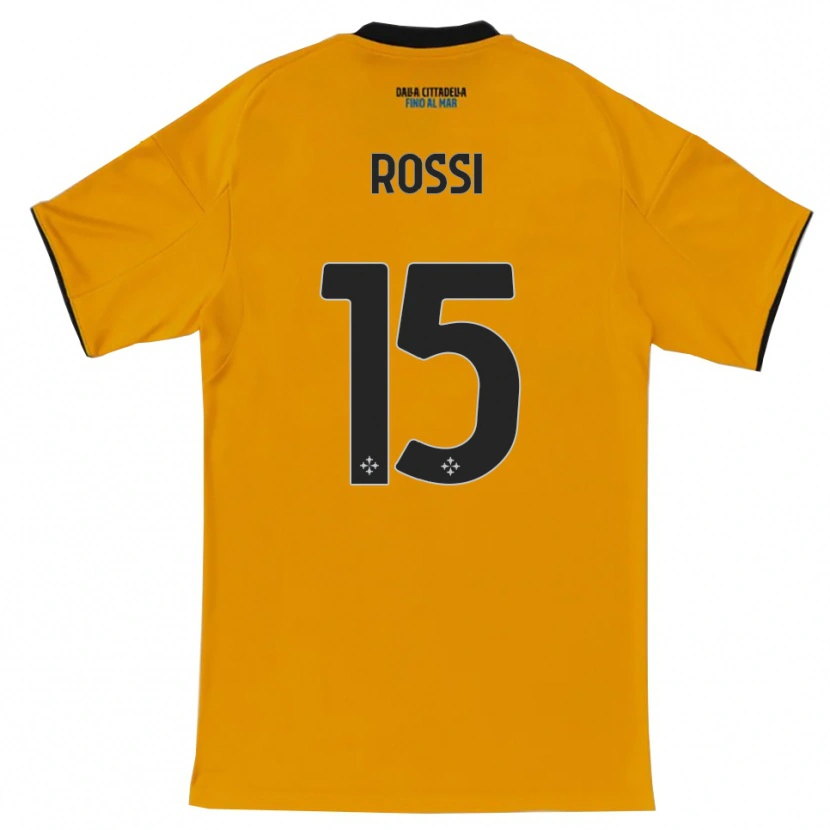 Danxen Mann Jacopo Rossi #15 Oransje Blå Bortetrøye Drakt Trøye 2025/26 Skjorter T-Skjorte