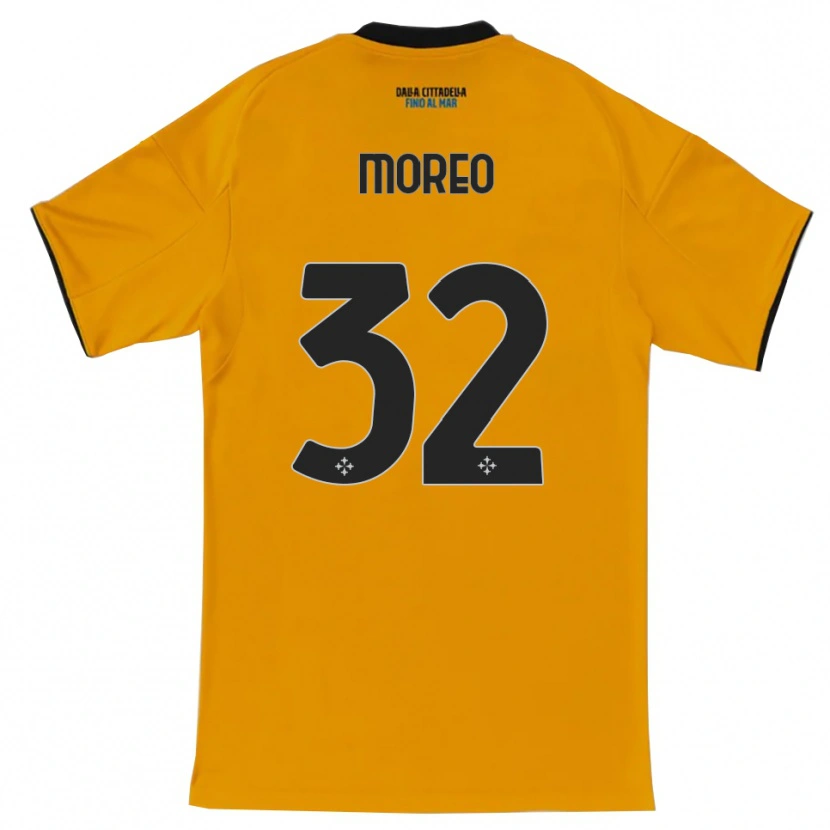 Danxen Mann Stefano Moreo #32 Oransje Blå Bortetrøye Drakt Trøye 2025/26 Skjorter T-Skjorte