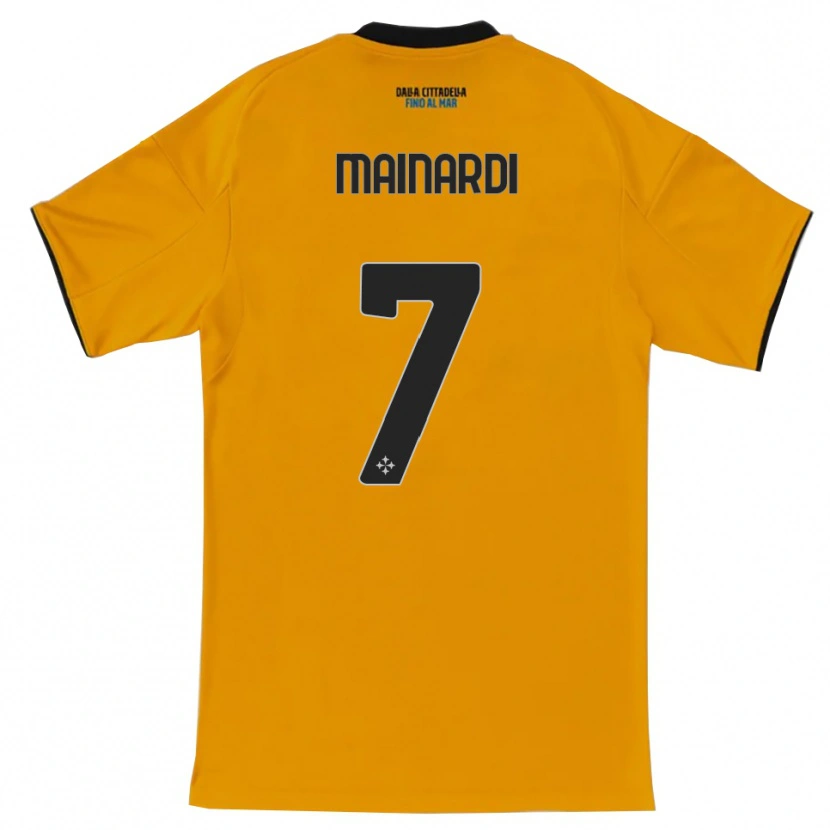 Danxen Mann Gianmarco Mainardi #7 Oransje Blå Bortetrøye Drakt Trøye 2025/26 Skjorter T-Skjorte