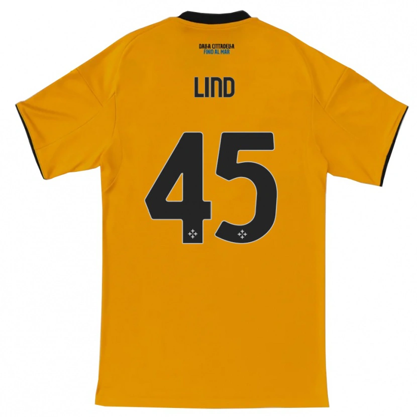 Danxen Mann Alexander Lind #45 Oransje Blå Bortetrøye Drakt Trøye 2025/26 Skjorter T-Skjorte