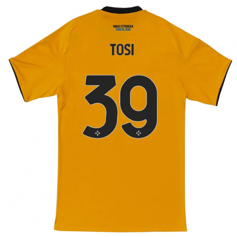 Danxen Mann Lorenzo Tosi #39 Oransje Blå Bortetrøye Drakt Trøye 2025/26 Skjorter T-Skjorte
