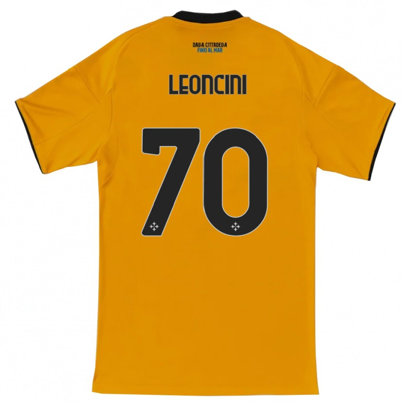 Danxen Mann Mattia Leoncini #70 Oransje Blå Bortetrøye Drakt Trøye 2025/26 Skjorter T-Skjorte