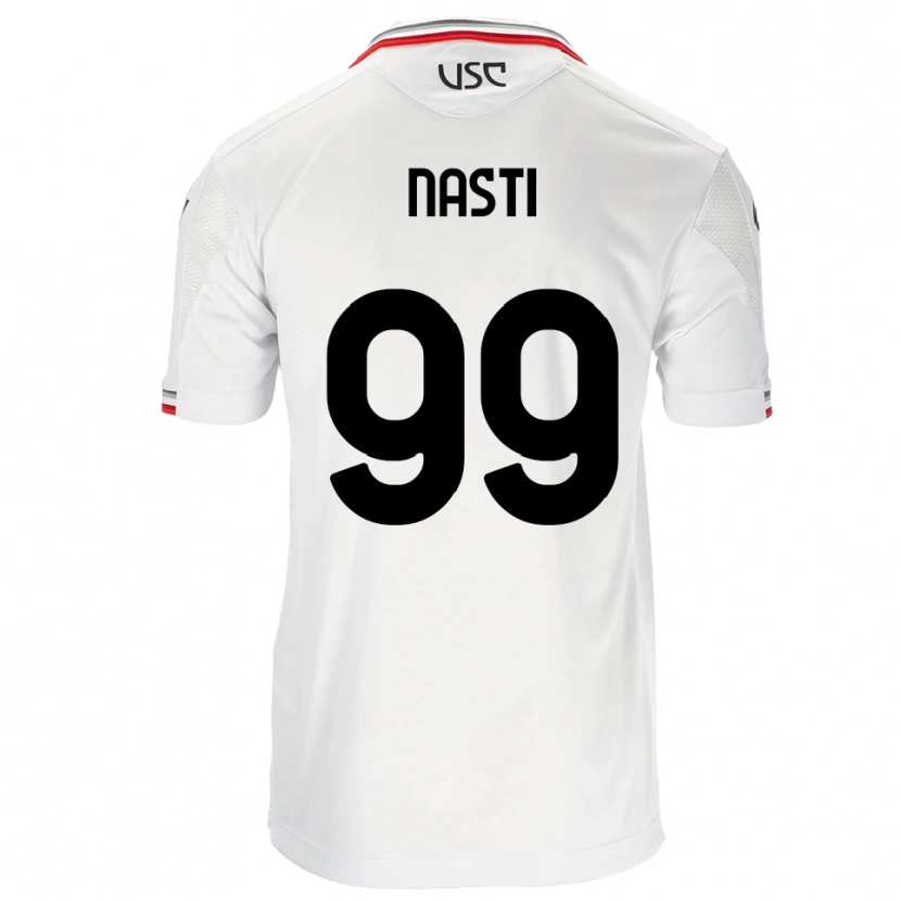 Danxen Mann Marco Nasti #99 Hvit Rød Bortetrøye Drakt Trøye 2025/26 Skjorter T-Skjorte