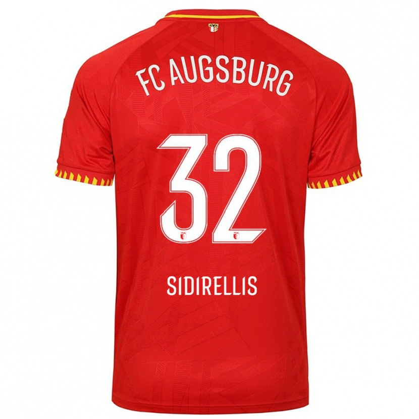 Danxen Mann Konstantinos Sidirellis #32 Rød Gul Bortetrøye Drakt Trøye 2025/26 Skjorter T-Skjorte