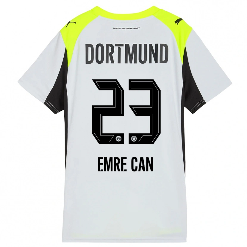 Danxen Mann Emre Can #23 Fluorescerende Gul Bortetrøye Drakt Trøye 2025/26 Skjorter T-Skjorte