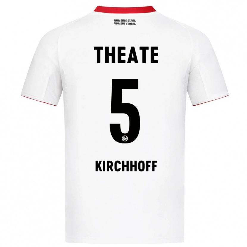 Danxen Mann Benjamin Kirchhoff #5 Hvit Rød Bortetrøye Drakt Trøye 2025/26 Skjorter T-Skjorte