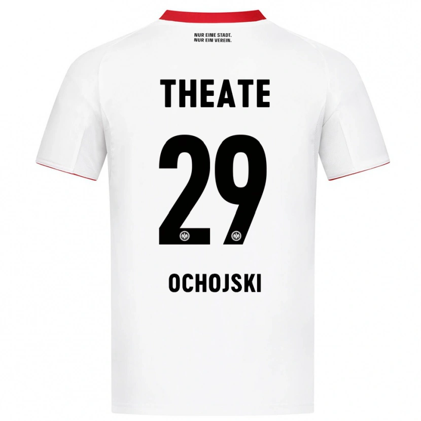 Danxen Mann Nico Ochojski #29 Hvit Rød Bortetrøye Drakt Trøye 2025/26 Skjorter T-Skjorte
