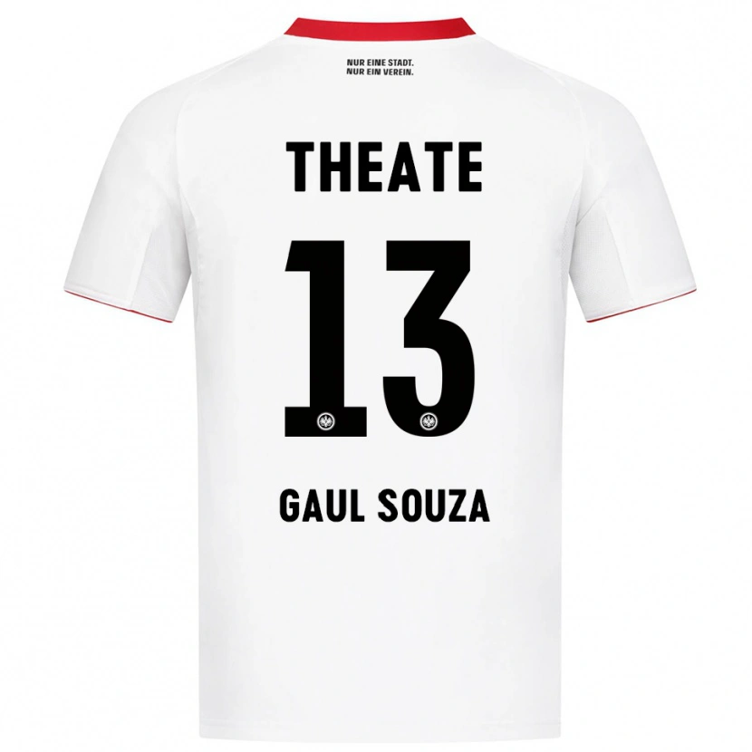 Danxen Mann Alessandro Gaul Souza #13 Hvit Rød Bortetrøye Drakt Trøye 2025/26 Skjorter T-Skjorte