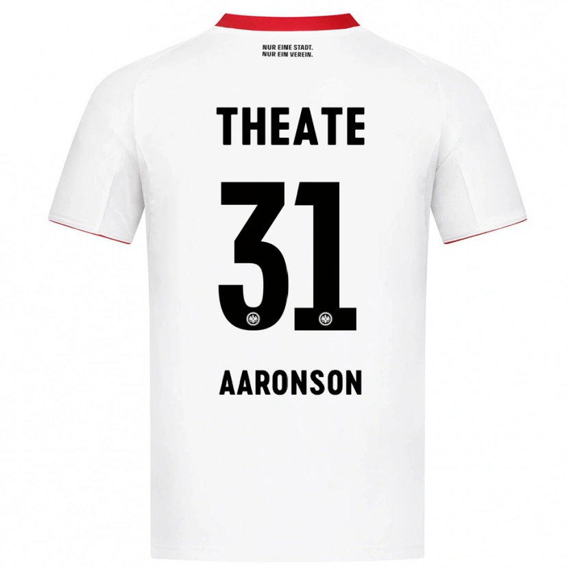 Danxen Mann Paxten Aaronson #31 Hvit Rød Bortetrøye Drakt Trøye 2025/26 Skjorter T-Skjorte