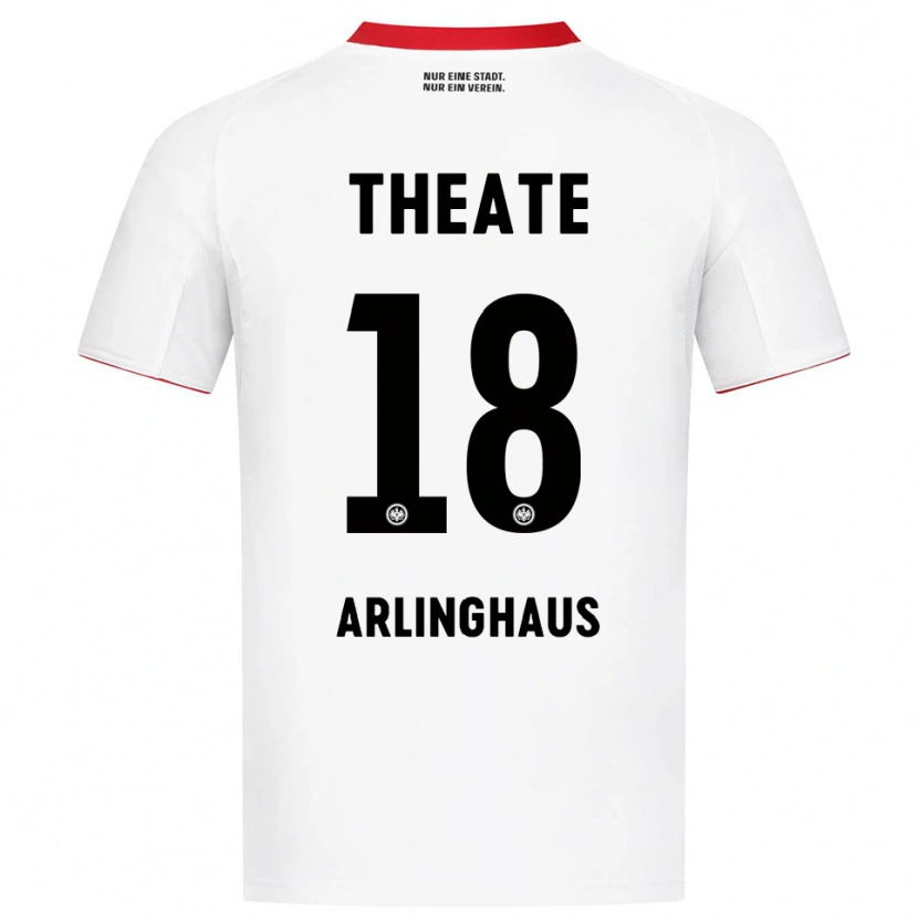 Danxen Mann Maximilian Arlinghaus #18 Hvit Rød Bortetrøye Drakt Trøye 2025/26 Skjorter T-Skjorte