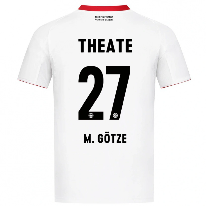Danxen Mann Mario Götze #27 Hvit Rød Bortetrøye Drakt Trøye 2025/26 Skjorter T-Skjorte