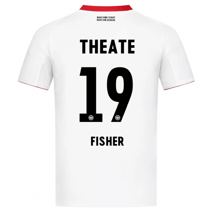 Danxen Mann Ben-Luca Fisher #19 Hvit Rød Bortetrøye Drakt Trøye 2025/26 Skjorter T-Skjorte