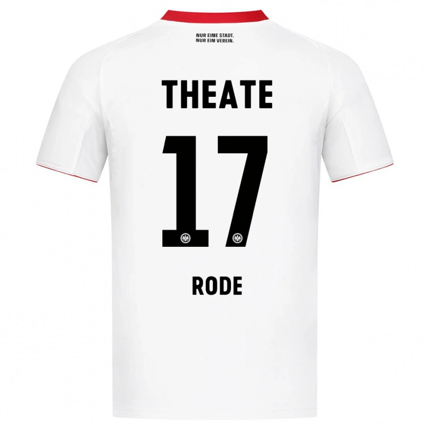 Danxen Mann Sebastian Rode #17 Hvit Rød Bortetrøye Drakt Trøye 2025/26 Skjorter T-Skjorte