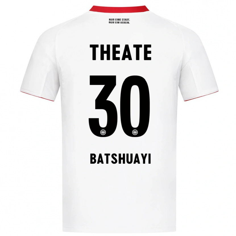 Danxen Mann Michy Batshuayi #30 Hvit Rød Bortetrøye Drakt Trøye 2025/26 Skjorter T-Skjorte