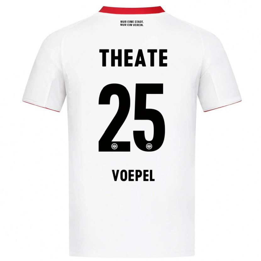 Danxen Mann Lukas Voepel #25 Hvit Rød Bortetrøye Drakt Trøye 2025/26 Skjorter T-Skjorte