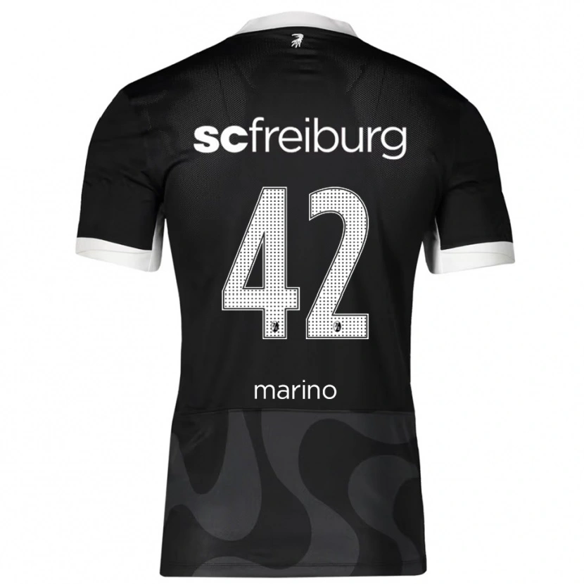 Danxen Mann Luca Marino #42 Svart Hvit Bortetrøye Drakt Trøye 2025/26 Skjorter T-Skjorte