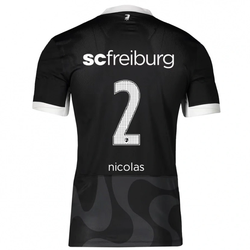 Danxen Mann Nicolas Schnerring #2 Svart Hvit Bortetrøye Drakt Trøye 2025/26 Skjorter T-Skjorte