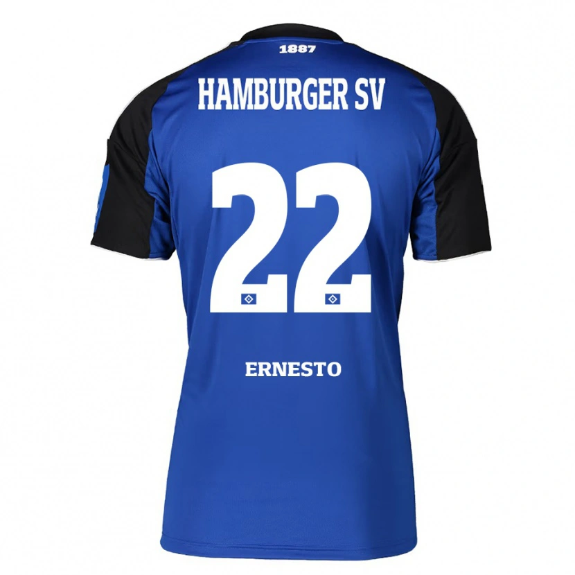 Danxen Mann Jorge Ernesto #22 Blå Svart Bortetrøye Drakt Trøye 2025/26 Skjorter T-Skjorte