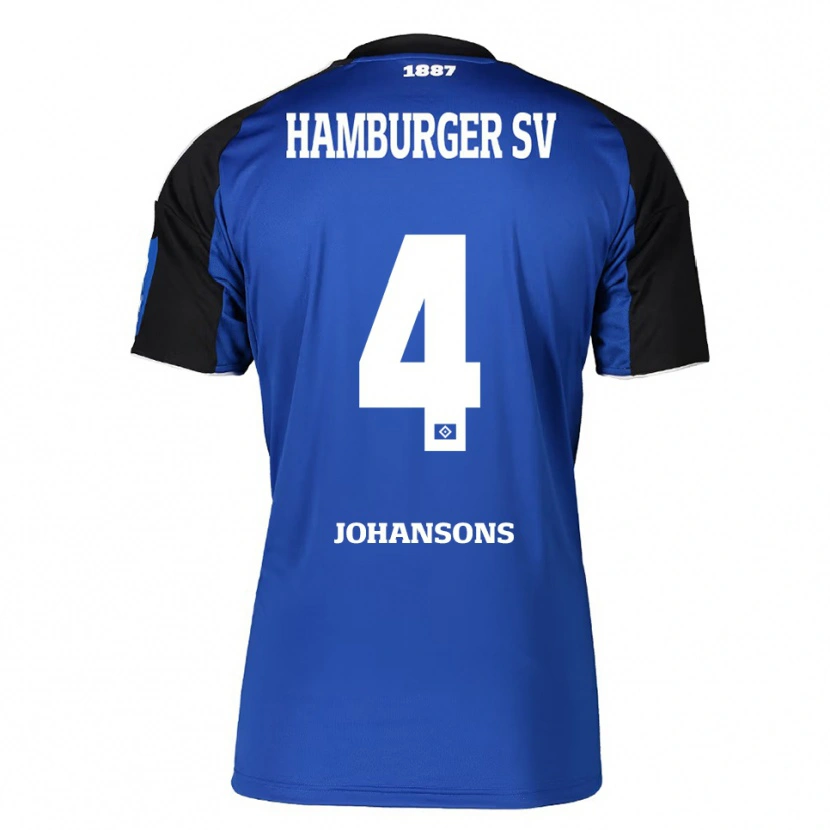 Danxen Mann Paul Johansons #4 Blå Svart Bortetrøye Drakt Trøye 2025/26 Skjorter T-Skjorte