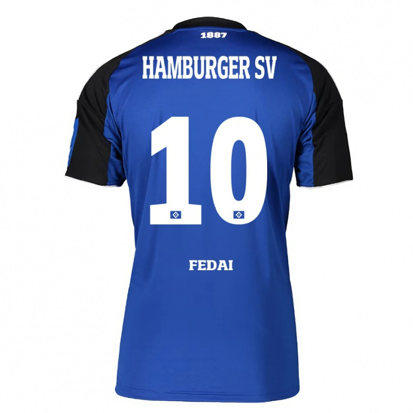 Danxen Mann Martin Fedai #10 Blå Svart Bortetrøye Drakt Trøye 2025/26 Skjorter T-Skjorte
