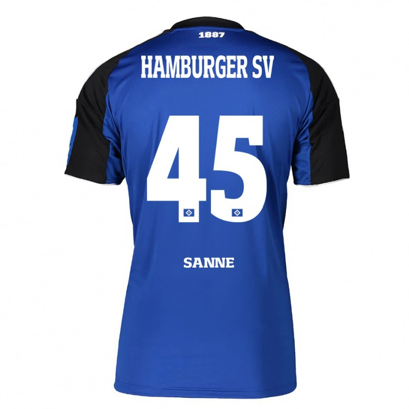 Danxen Mann Tom Sanne #45 Blå Svart Bortetrøye Drakt Trøye 2025/26 Skjorter T-Skjorte