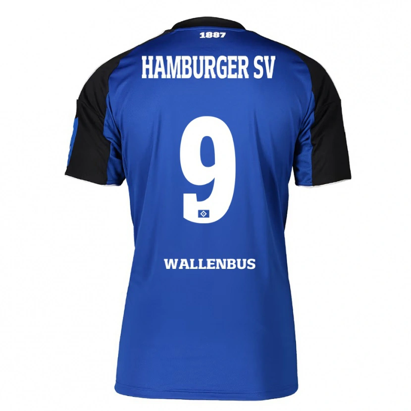Danxen Mann Noah Wallenßus #9 Blå Svart Bortetrøye Drakt Trøye 2025/26 Skjorter T-Skjorte