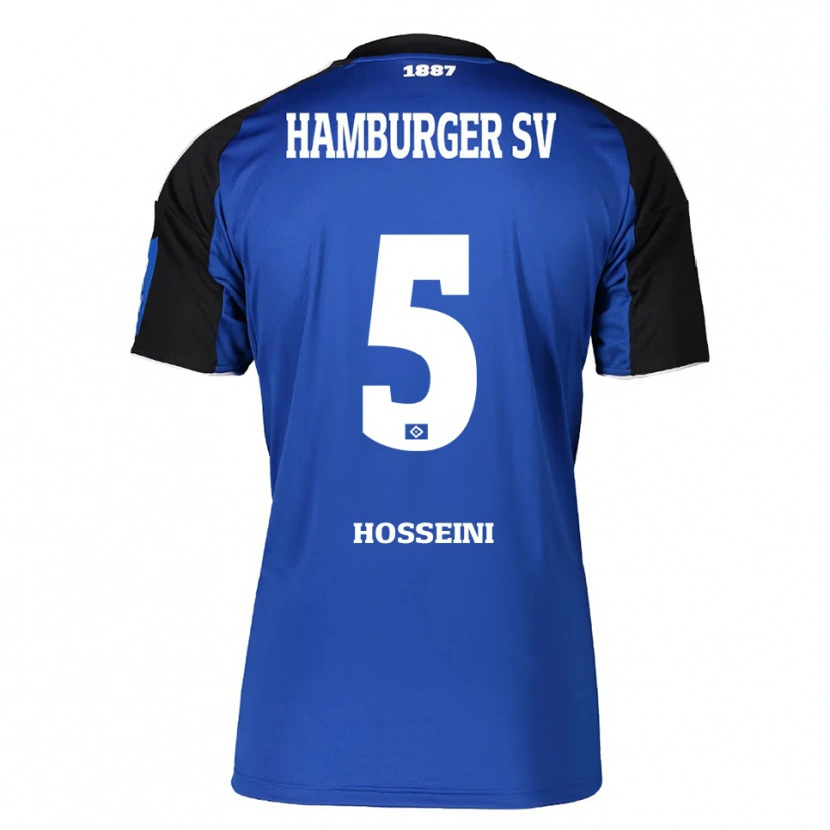 Danxen Mann Reza Hosseini #5 Blå Svart Bortetrøye Drakt Trøye 2025/26 Skjorter T-Skjorte