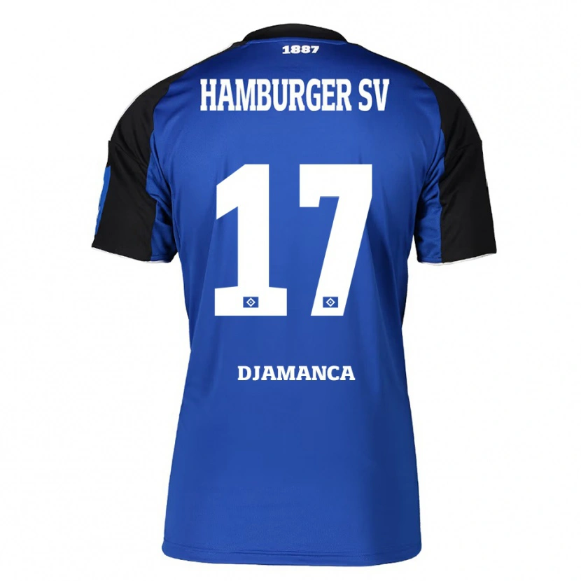 Danxen Mann Ismaila Djamanca #17 Blå Svart Bortetrøye Drakt Trøye 2025/26 Skjorter T-Skjorte