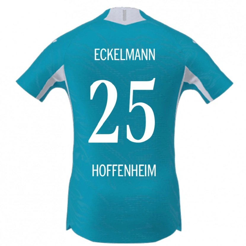 Danxen Mann Henri Eckelmann #25 Lyseblå Bortetrøye Drakt Trøye 2025/26 Skjorter T-Skjorte