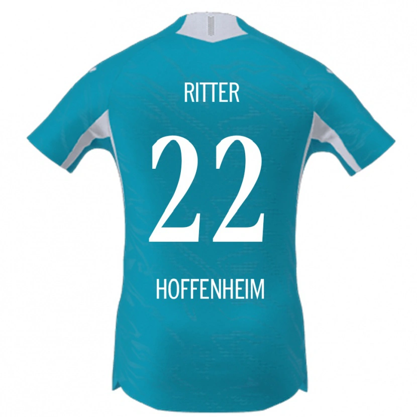 Danxen Mann Sara Ritter #22 Lyseblå Bortetrøye Drakt Trøye 2025/26 Skjorter T-Skjorte